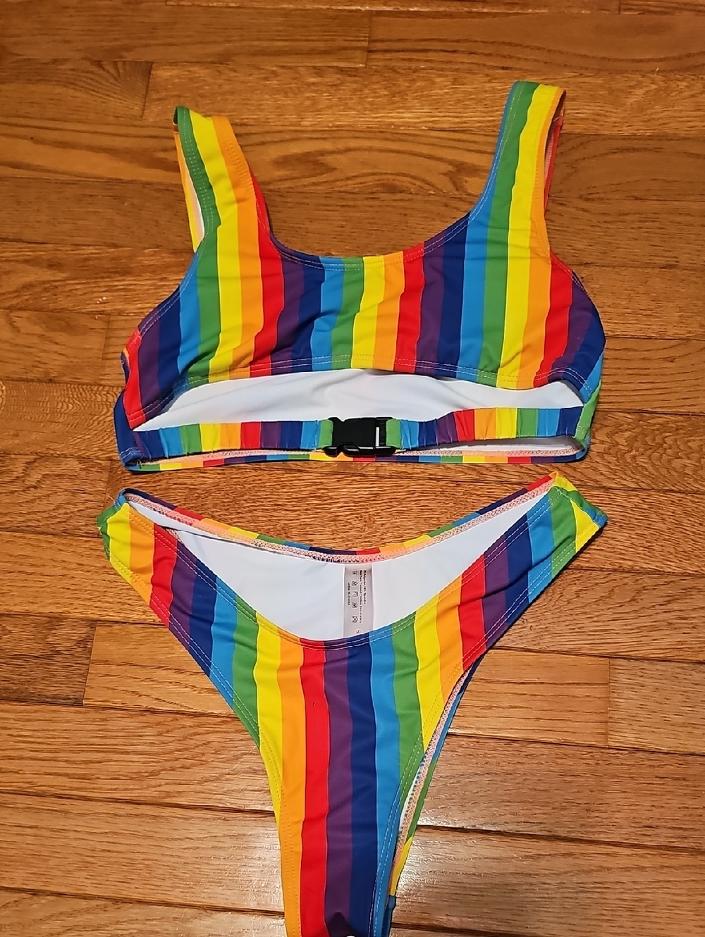 Rainbow Stripe Two-Piece Bikini Set